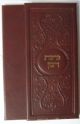 47396 Parshat HaMann: 3 Flap Burgundy Antique Leather Booklet (Large 6x8)